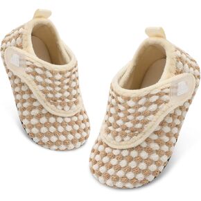 BARERUN Toddler Slippers Boys Girls House Shoes Warm Kids Slippers With Non-Slip Rubber Sole Fuzzy Cozy Walking Shoes Indoor/Outdoor