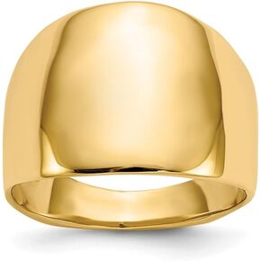 Diamond2Deal 14k Yellow Gold Polished Dome Ring
