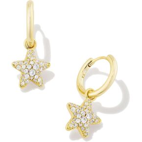 Kendra Scott Jae Star Pave Huggie Earrings, Fashion Jewelry for Women