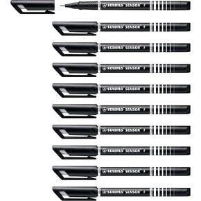 Stabilo 189/46 - Sensor Pen Fineliner 03mm Black 189/46 - (PK10)