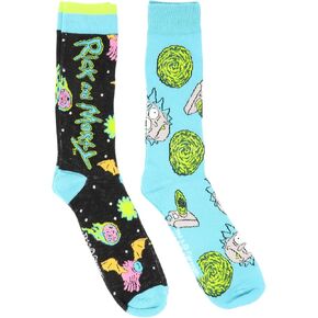 Hyp Rick and Morty Logos Portal Crew Socks 2 Pair Pack