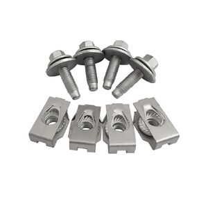 Front Skid Plate Filter 4 Nuts & Bolts, 4034A Replacement Nuts Bolts Compatible with Ford Expedition F150/with Lincoln Navigator