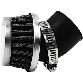 35mm Air Filter Cleaner 45 Degree Angled Curved Neck For 50cc 70cc 90cc 110cc 125cc PZ19 PZ20 Z50 Cb100 C70 Cl100 Xl100 Xl125 Xl70 2 4-Stroke Engine Pocket Mini Bike Motorcycle Atv Quad Scooter Gokart