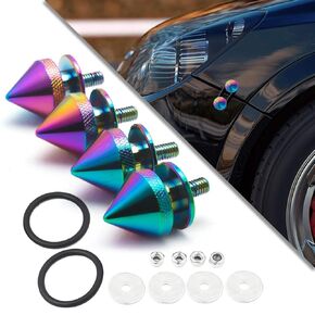 Xotic Tech Spike JDM Style Car Bumpers Trunk Fender Hatch Lids Quick Release Fasteners (Neo)