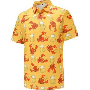 Men's Golf Polo Shirts Funny Golf Shirts for Men Performance Moisture Wicking Quick Dry Athletic Short Sleeve Shirts