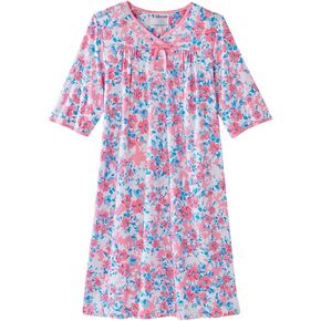Silverts Women's Open Back Hospital Gown - Soft Adaptive Nightgown for Elderly, Maternity, Surgery, Labor & Delivery