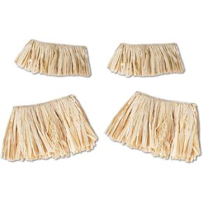 Beistle Raffia Arm & Leg Ties 8 Piece, Assorted Sizes, Natural