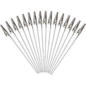 30pcs Alligator Clip Stick with 4.5inch length Metal Wire Clamps Long-Tailed Clasp for Hobby Modeling DIY Card Photo Memo