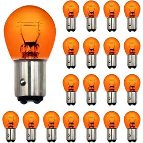 1157 Bulbs 20 Pack,S25 Tail Light Bulb 12V 21W/5W Miniature Tail light Turn Signal Brake Light Bulb,P21W 2357 7528 2057 1016 Automotive Light Bulbs