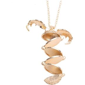 Wing Photo Locket Necklace for Women for Women 4 Pictures Frame Chain Charms Multi Layer Vintage Expanding Picture Box Pendant Mother's Day Valentine Birthday Gift Jewelry (silver, Rose Gold)