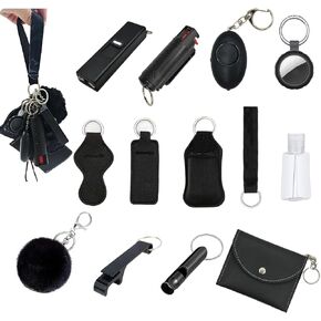 Wristlet Card Holder Set for Women with Whistle, Bottle Opener, Travel Bottle Holder