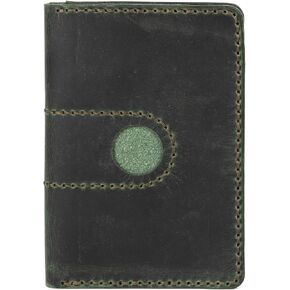 Leather Passport Holder with Airtag Slot - International Travel Must-Have - Top Grain Real Leather Passport Holder Wallet Cover Case for Men & Women - Airport Essentials Leather Passport Cover (Lime)