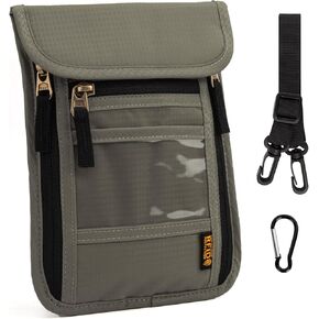Travel Neck Wallet RFID, Passport Holder Neck Pouch, RFID Passport Neck Holder for Travel,Neck Wallet Travel Pouch and Passport Holder,Rfid Blocking Passport Holder,Black