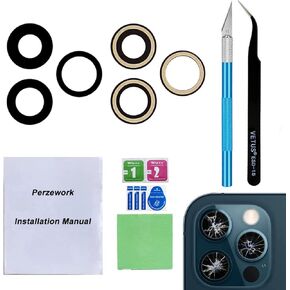 OEM Back Rear Camera Saphire Glass Lens Replacement for iPhone 12 Pro Max with pre-Installed Adhesive and Reparing Toolkit