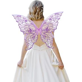 Fairy Wings Transparent Fairy Wings Costume for Women, Butterfly Wings Dress Up Accessories