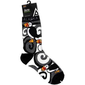 Alaska Novelty Puffin Socks - Youth or Adult Sock Size 8-11