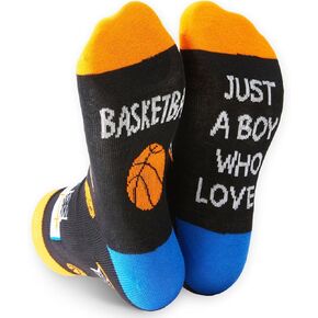 Just A Boy Who Loves Basketball Socks - Novelty Gifts For Basketball Lover - Funny Socks Gifts Basketball Player -Cute Basketball Gifts For Boys Kids in Kuwait