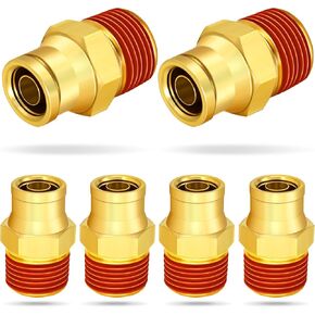 6 قطع 3/8 بوصة دفع نحاسي لتوصيل تركيبات فرامل الهواء، وصلة مستقيمة اتحادية 3/8 بوصة أنبوب OD × 3/8 بوصة NPT تجهيزات توصيل سريعة لخط الهواء لمقطورات الشاحنات (3/8 بوصة أنبوب OD × 3/ 8 "معاهدة عدم الانتشار) in Kuwait