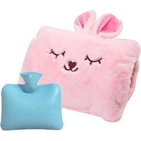 Cute Hot Water Bottle，Portable Rechargeable Electric Hot Water Bag，Plush Bunny Hand Warmer（Winter Expressive Gift，）