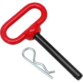 2Pcs Lawn Mower Trailer Hitch Pin 5/8 x 4 Inch Trailer Gate Pin, Heavy Duty Towing Hitch Pin with Rubber Coated, Garden Tractor Trailer Hitch Pin for ATV, Golf Cart, RV, Truck, Boat, Car