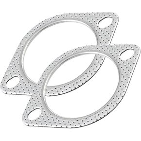 2 PCS Car Exhaust Gasket, 2.5" 2-Bolt Exhaust Flange Gasket, Car Accessories Standard Ultra Seal Exhaust Manifold Gasket Made of High Temp Gasket Material Replacement OEM#120-06310-0002