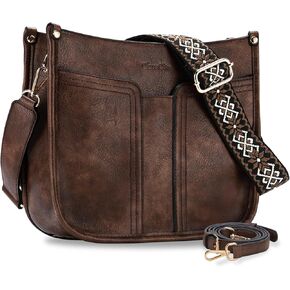 Chase Chic Crossbody Bags for Women, Vegan Leather Hobo Handbags Trendy Ladies Shoulder Bag Purse with 2 Adjustable Straps