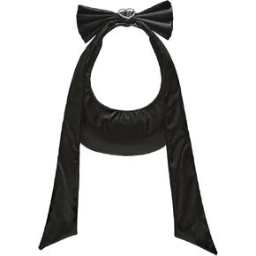 Satin Bow-Tie Hobo Bags for Women Y2k Shoulder Bags for Women Fashion Bowknot Handbag and Purse for Party Vacation Makeup