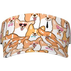 Cute Visor Caps for Women Men Summer Sun Visor Hat with Sweatband for Running Outdoor Beach