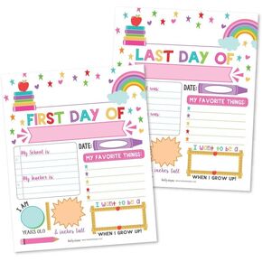 10 Pink School Signs for Kids First Day of School Board for Kids, My First Day of School Sign for Kids First Day, Back to School Sign, 1st Day of School Chalkboard Sign, First Day of Kindergarten 8x10