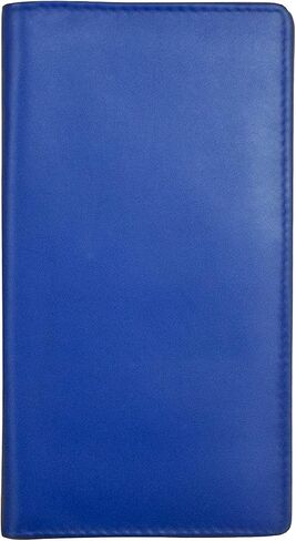 ili New York - Leather Checkbook Cover - Turquoise - Soft, Smooth Leather Checkbook Cover w/RFID Blocking Lining, ID Window, Cards Slots, & Pen Holder in Saudi Arabia