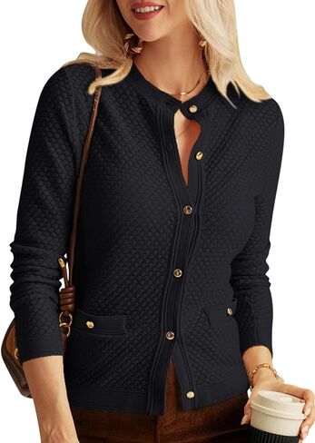 GRACE KARIN Womens 2024 Cardigan Sweaters Dressy Long Sleeve Button Down Sweater Jacket Open Front Sweater with Pockets in Saudi Arabia