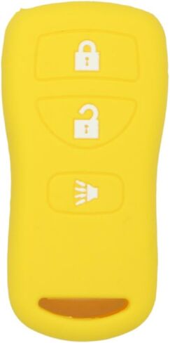 Silicone Cover Protector Case Holder Skin Jacket Compatible with NISSAN 3 Button Remote Key Fob CV2507 Purple in Kuwait