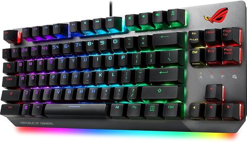 ASUS ROG Strix Scope NX TKL | 80% Gaming Mechanical Keyboard, ROG NX Red Linear Switches, Detachable Cable, Stealth Key, Aura Sync, Programmable Macros, Aluminum Top in Saudi Arabia