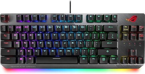ASUS ROG Strix Scope NX TKL | 80% Gaming Mechanical Keyboard, ROG NX Red Linear Switches, Detachable Cable, Stealth Key, Aura Sync, Programmable Macros, Aluminum Top in Saudi Arabia