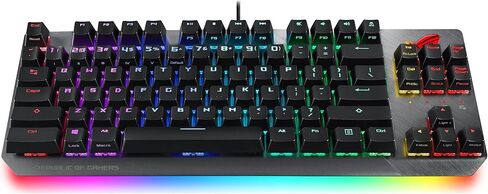ASUS ROG Strix Scope NX TKL | 80% Gaming Mechanical Keyboard, ROG NX Red Linear Switches, Detachable Cable, Stealth Key, Aura Sync, Programmable Macros, Aluminum Top in Saudi Arabia