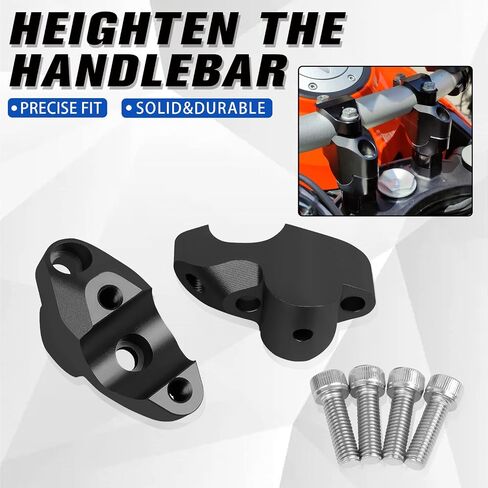 Handlebar Risers 1-1/8" 28mm CNC Aluminum Replacement for 1290 Super ADV 2015-2018 1050 Adventure 2016 1090 ADV R/L 2016-2018 Orange Handlebar Extension Adapters Clamp in Saudi Arabia