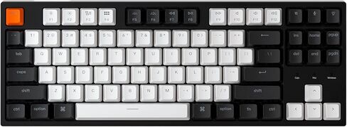 لوحة المفاتيح الميكانيكية السلكية Keychron C1 Mac Layout، Gateron G Pro Red Switch، Tenkeyless 87 Keys ABS keycaps لوحة مفاتيح الكمبيوتر لأجهزة الكمبيوتر المحمول التي تعمل بنظام Windows PC، إضاءة خلفية بيضاء، كابل USB-C من النوع C in Kuwait