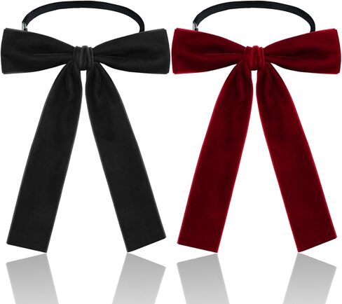 Western Bow Ties for Men Women, Black Colonel Velvet Ribbon String Cowboy Bowtie for Costume Uniform in Saudi Arabia