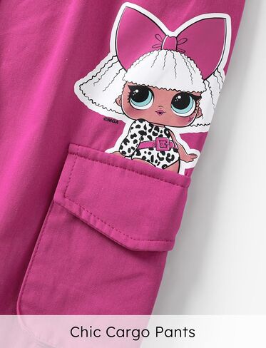 L.O.L. Surprise! Girls Clothes 2 Piece Outfits T-Shirt Top and Cargo with Pocket Pants Set in Saudi Arabia