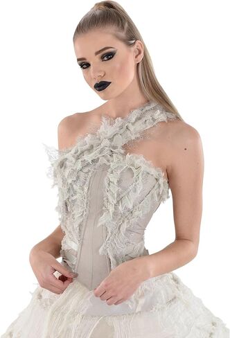 Grey Bony Corset Top (Adult S/M) 1 Pc. - Stylish Design, Perfect for Costume Parties, Evening Wear, Special Occasions, & More in Saudi Arabia