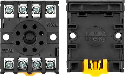 QWORK 8 Pins Relay Socket, 4 Pack 600 V 10 Amp Octal Socket with Pressure Clamp Screw for MK2P DPDT Power Relay in Saudi Arabia