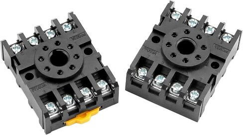 QWORK 8 Pins Relay Socket, 4 Pack 600 V 10 Amp Octal Socket with Pressure Clamp Screw for MK2P DPDT Power Relay in Saudi Arabia