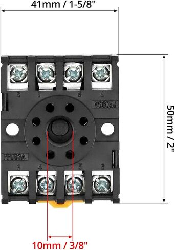 QWORK 8 Pins Relay Socket, 4 Pack 600 V 10 Amp Octal Socket with Pressure Clamp Screw for MK2P DPDT Power Relay in Saudi Arabia