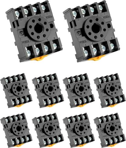 QWORK 8 Pins Relay Socket, 4 Pack 600 V 10 Amp Octal Socket with Pressure Clamp Screw for MK2P DPDT Power Relay in Saudi Arabia