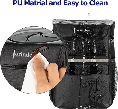 Car Trash Can with Lid and Storage Pockets,2-Gal Large Capacity Multipurpose Car Garbage Can,Car Garbage Bag Hanging with Strap, Car Trash Bin for Any Cars, Sedans, SUV's & Trucks in Saudi Arabia