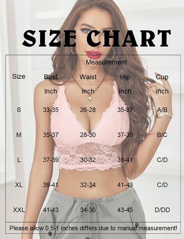 Avidlove Bralettes للنساء حمالة صدر لاسلكية من الدانتيل ورقبة على شكل حرف V Racerback ملابس داخلية قابلة للتعديل in Kuwait