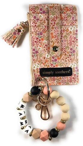 Simply Southern Bead Bangle Wallet (White Field, One Size) in Saudi Arabia