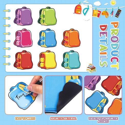 48 Pcs Magnetic Dry Erase Labels Magnetic Name Tags Plates Smile Face Shaped Writable Tag Locker Name Plates Dry Erase Stickers Labels for Classroom School Bus Teacher Student Whiteboards in Saudi Arabia