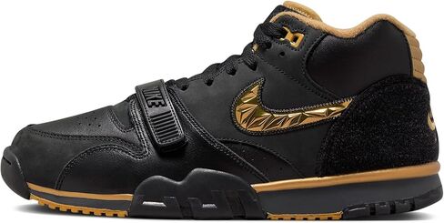 Nike Air Trainer 1 "College Football Playoff Men's Shoes (FJ6196-001, Black/Anthracite/Metallic Gold/Gold Leaf) Size 11 in Saudi Arabia