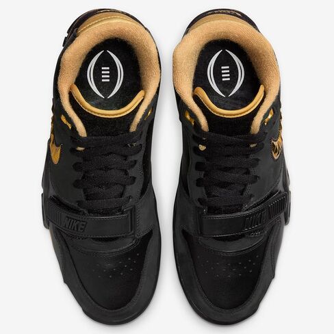 Nike Air Trainer 1 "College Football Playoff Men's Shoes (FJ6196-001, Black/Anthracite/Metallic Gold/Gold Leaf) Size 11 in Saudi Arabia